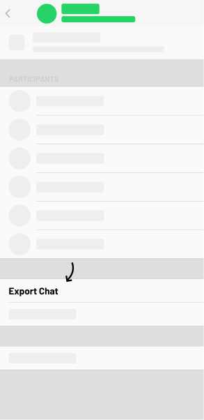 How to export your chat: step 3
